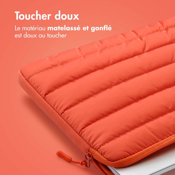 imoshion Puffer Laptop hoes 13-14 inch - Laptopsleeve - Apricot Crush Orange