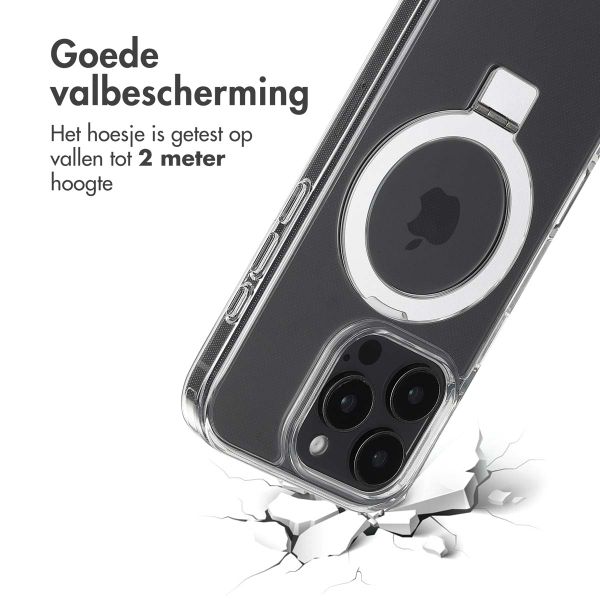 Accezz Ring Stand Backcover met MagSafe Apple iPhone 16 Pro - Transparant