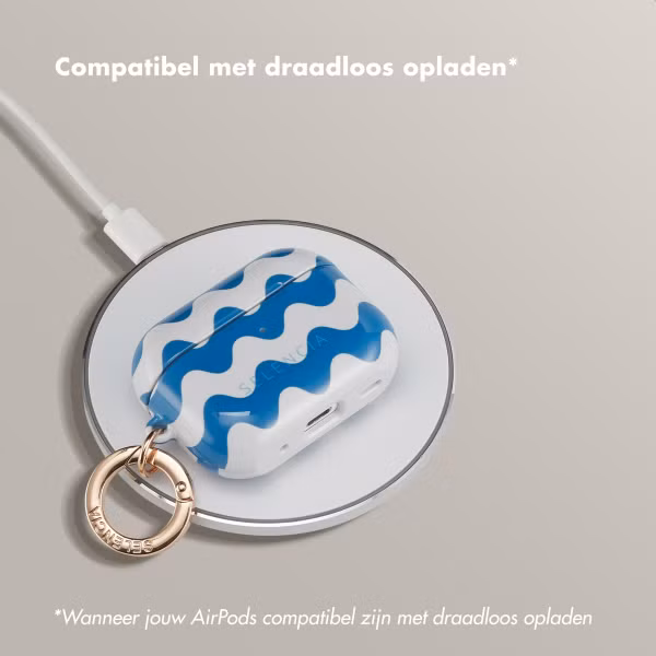 Selencia Vivid Case Apple AirPods Pro 2 - Wave Vibes Classic Blue