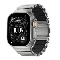 Nomad Stratos Band Apple Watch Series 1 - 11 / SE / Ultra (44/45/46/49 mm) - Black / Natural Titanium