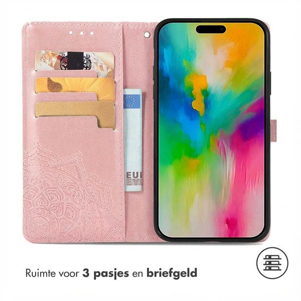 imoshion Mandala Bookcase Apple iPhone 16 - Rosé Goud