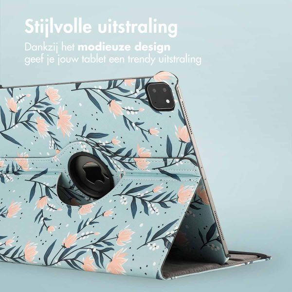 imoshion 360° Draaibare Design Bookcase Apple iPad Air 13 inch (2025) M3 / (2024) M2 - Flowers