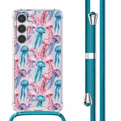 imoshion Design hoesje met koord Samsung Galaxy S24 Plus - Jellyfish Watercolor