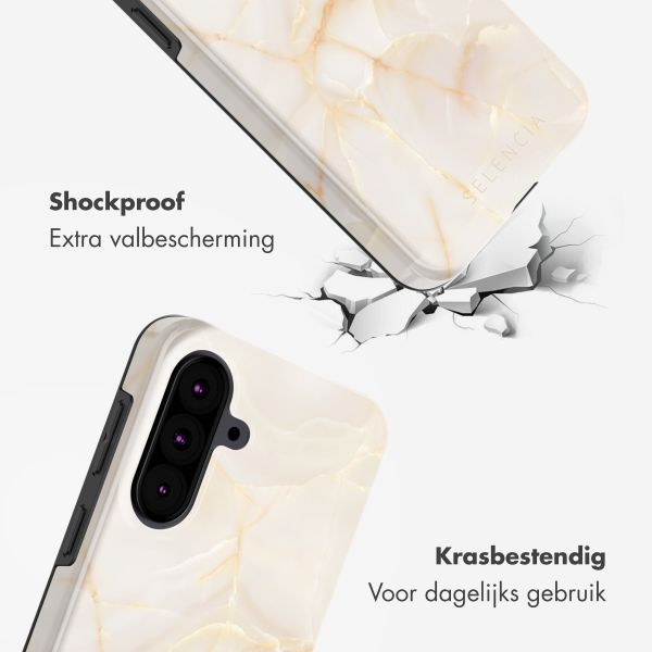 Selencia Vivid Backcover Samsung Galaxy A37 (5G) - Golden Beige Marble