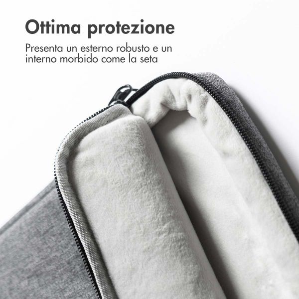 imoshion Laptop hoes 13-14 inch - Laptopsleeve met handvat - Geschikt voor laptops van 13-14 inch - Grijs