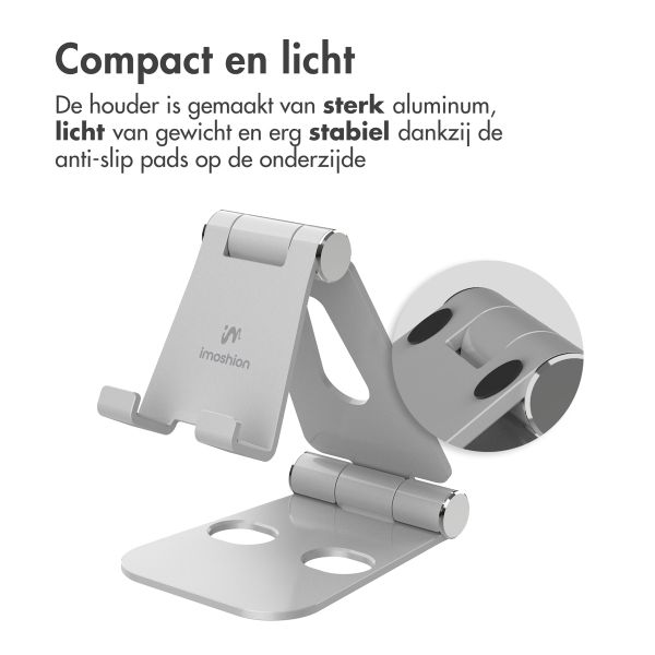 imoshion Aluminium telefoonhouder bureau - Verstelbaar - Universeel - Zilver