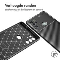 imoshion Carbon Softcase Backcover Motorola Moto G60s - Zwart