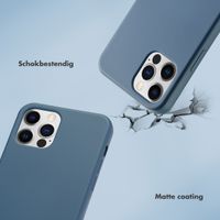 Selencia Backcover met luxe polskoord iPhone 12 (Pro) - Blauw