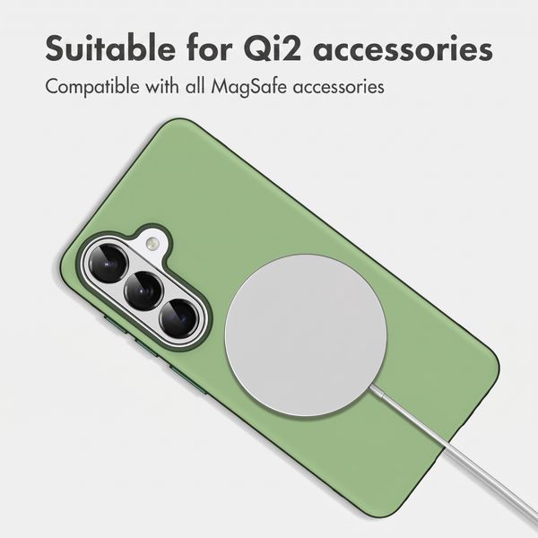 imoshion Colour Back Cover with Thin MagSafe Ring Samsung Galaxy S26 - Dark Green