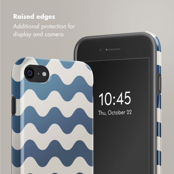 Selencia Vivid Back Cover Apple iPhone SE (2022 / 2020) / 8 / 7 / 6(s) - Wave Vibes Classic Blue