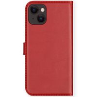 Selencia Echt Lederen Bookcase iPhone 13 - Rood