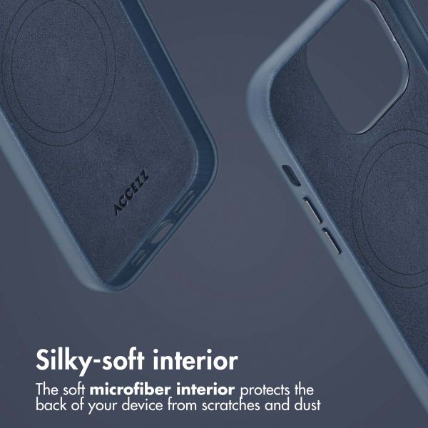 Accezz 2-in-1 Leather Bookcase with MagSafe Apple iPhone 14 Pro - Nightfall Blue