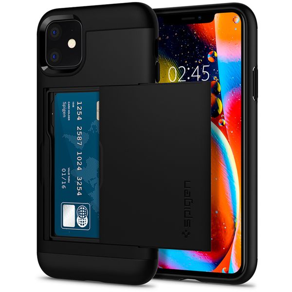 Spigen Slim Armor CS Backcover Apple iPhone 11 - Zwart