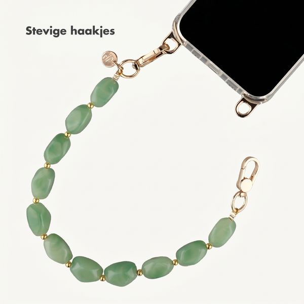 Selencia Satin Crush Polskoord - Mint Green