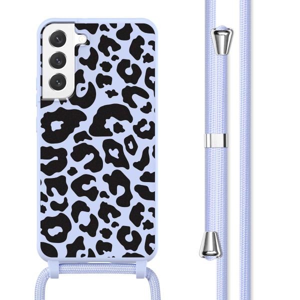 imoshion Siliconen design hoesje met koord Samsung Galaxy S22 Plus - Animal Lila