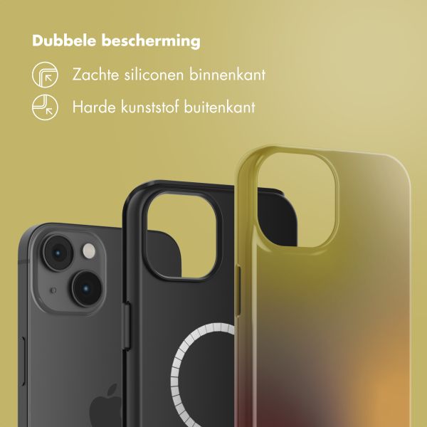 Selencia Vivid Backcover met MagSafe Apple iPhone 14 - Gradient Olive Dust