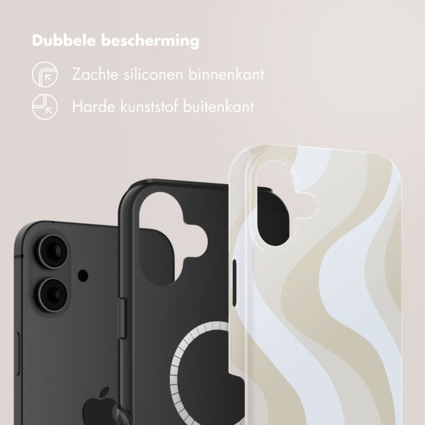 Selencia Vivid Backcover met MagSafe Apple iPhone 16 - Desert Waves Beige