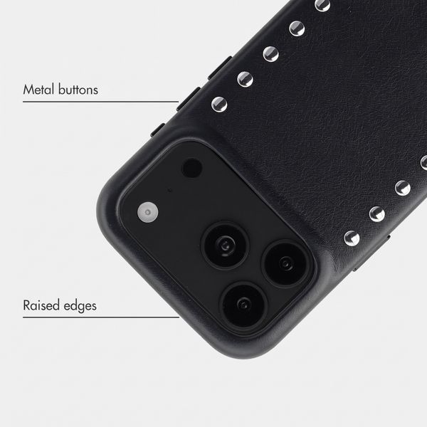 Selencia Studs Case with MagSafe Apple iPhone 18 Pro Max / 17 Pro Max - Velvet Black