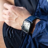 Uniq Straden Waterproof leren bandje Apple Watch Series 1 t/m 11 / SE / Ultra (44/45/46/49 mm) - Prussian