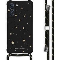 imoshion Design hoesje met koord voor Samsung Galaxy S21 FE - Sterren - Goud