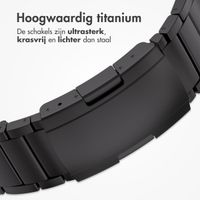 Accezz Mat Titanium bandje Apple Watch Series 1 t/m 10 / SE / Ultra (2) (44/45/46/49 mm) - Zwart