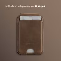 Accezz Vintage Leather MagSafe Kaarthouder met Standaard - Rustic Brown