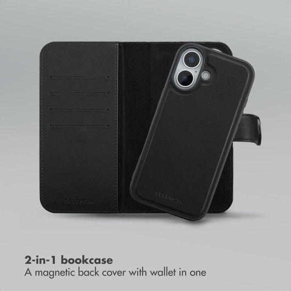 Selencia Olyn Detachable Bookcase with MagSafe Apple iPhone 17 - Black