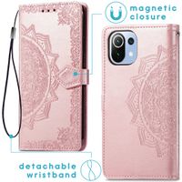 imoshion Mandala Bookcase Xiaomi Mi 11 Lite (5G/4G) / 11 Lite 5G NE - Rosé Goud