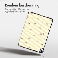 imoshion Design Trifold Bookcase Apple iPad Air 11 inch (2026) M4 / (2025) M3 / (2024) M2 / Air 5 (2022) / Air 4 (2020) - Garden Stripes