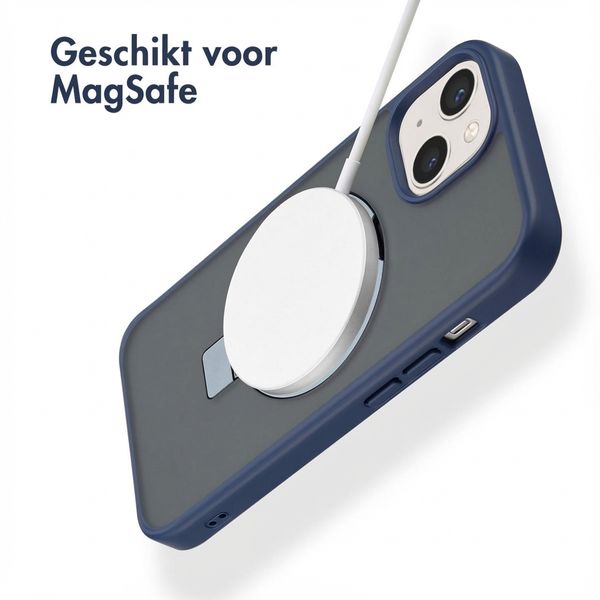 Accezz Ring Stand Backcover met MagSafe Apple iPhone 15 - Blauw