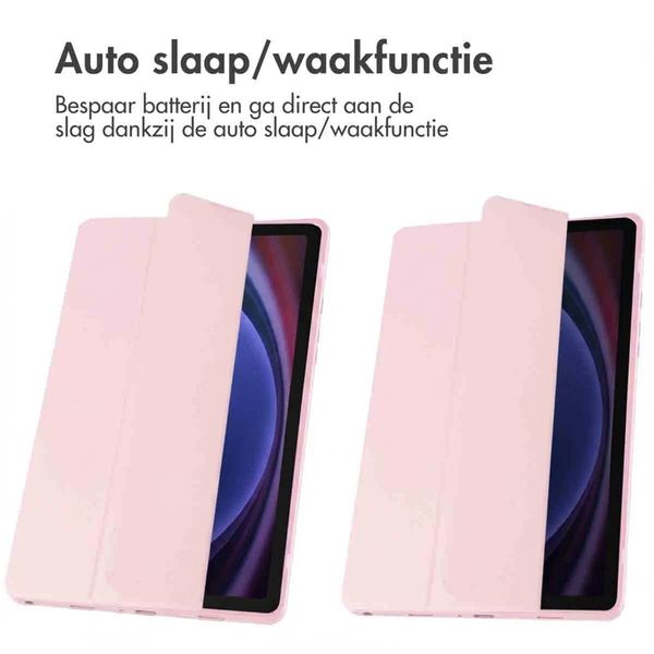 imoshion Trifold Hardcase Bookcase Samsung Galaxy Tab A9 Plus - Roze