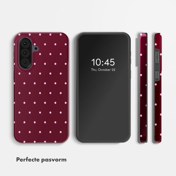 Selencia Vivid Backcover Samsung Galaxy A37 (5G) - Happy Dots Burgundy