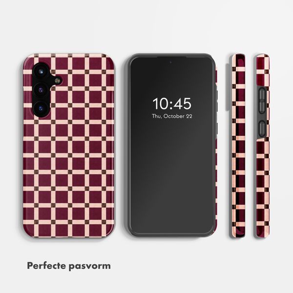 Selencia Vivid Backcover Samsung Galaxy S25 FE - Check This Burgundy