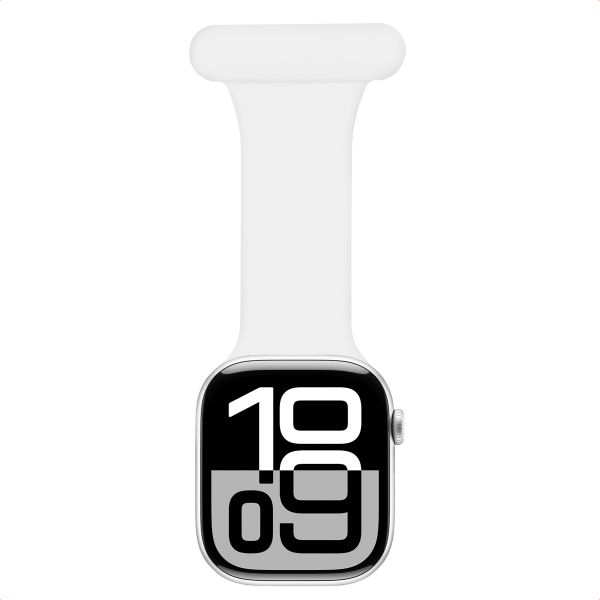 imoshion Verpleegkundige siliconenband Apple Watch Series 1 t/m 9 / SE (38/40/41 mm) | Series 10 / 11 (42 mm) - Wit