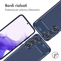 imoshion Carbon Softcase Backcover Samsung Galaxy S23 - Blauw