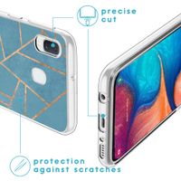 imoshion Design hoesje Samsung Galaxy A20e - Grafisch Koper / Blauw