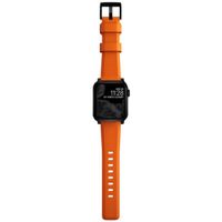 Nomad Rugged band FKM Apple Watch Series 1 t/m 10 / SE / Ultra (2) (44/45/46/49 mm) - Zwart/Oranje