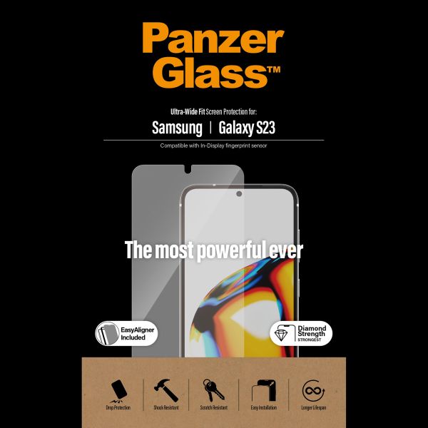 PanzerGlass Ultra-Wide Fit Anti-Bacterial Screenprotector incl. applicator Samsung Galaxy S23