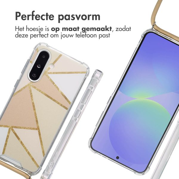 imoshion Design hoesje met koord Samsung Galaxy A36 - Beige Graphic