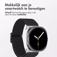 imoshion Elastisch Nylonbandje voor de Samsung Galaxy Watch 8 (Classic) - 40 / 44 / 46mm - Zwart