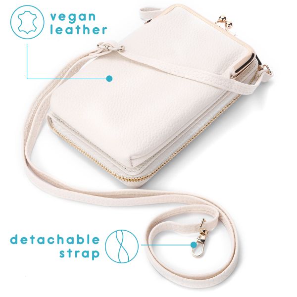 imoshion Vegan Lederen Telefoontasje Crossbody - Wit