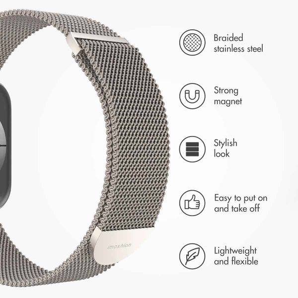 imoshion Milanese magnetic band Apple Watch | 44/45/46/49 mm - Size M - Starlight