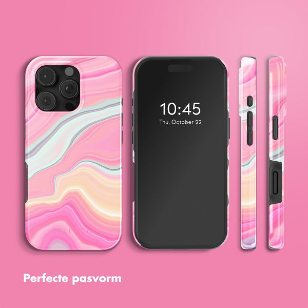 Selencia Vivid Tough Backcover met MagSafe Apple iPhone 16 Pro - Pastel Lipstick Marble