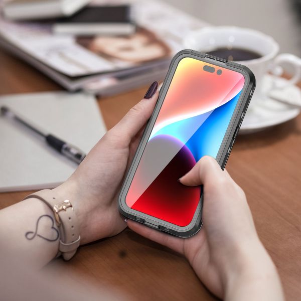 Redpepper Dot Plus Waterproof Backcover Apple iPhone 15 Pro Max - Zwart