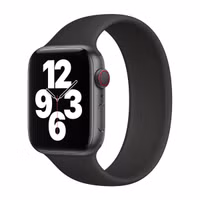 Apple Siliconen solobandje Apple Watch | 38/40/41/42 mm - Maat 3 - Black