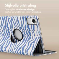 imoshion 360° Draaibare Design Bookcase Xiaomi Redmi Pad SE - White Blue Stripes