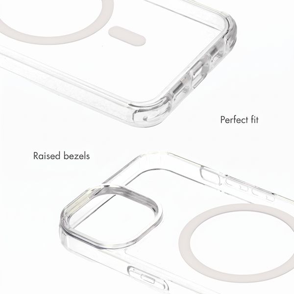Selencia Rivièra MagSafe Back Cover with detachable hooks Apple iPhone 15 - Transparent