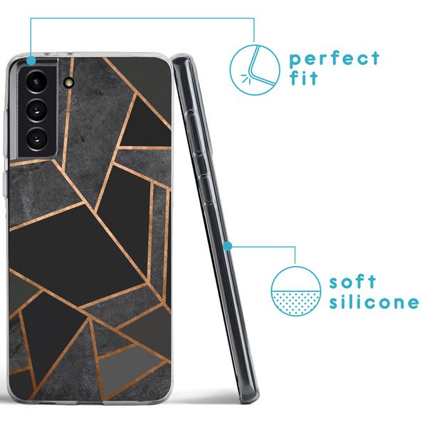 imoshion Design hoesje Samsung Galaxy S21 - Black Graphic