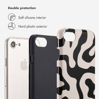 Selencia Vivid Back Cover Apple iPhone SE (2022 / 2020) / 8 / 7 / 6(s) - Art Wave Black