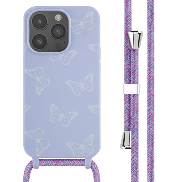 imoshion Siliconen design hoesje met koord iPhone 14 Pro - Butterfly